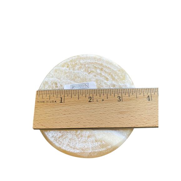 Restoration Hardware Alabaster Tapered x 3 Candleholders - Picture 3 of 7